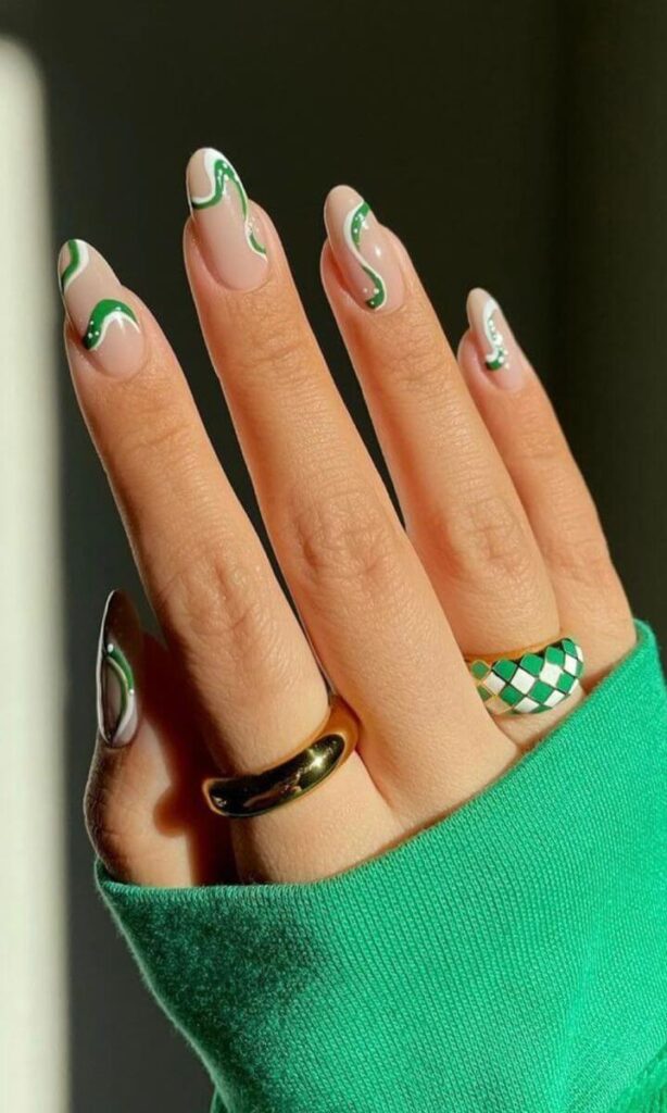 Unhas verde minimalista